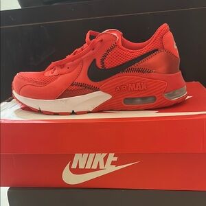 Nike Air Max Crimson and Black Sneakers